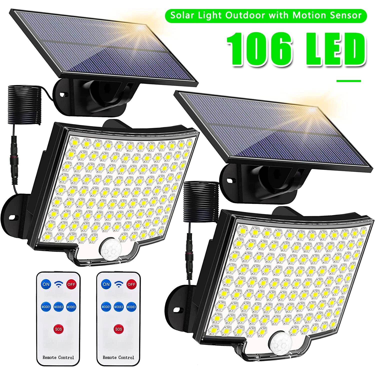Outdoor Power Garage - 106LED lampa słoneczna zewnętrzna wodoodporna z