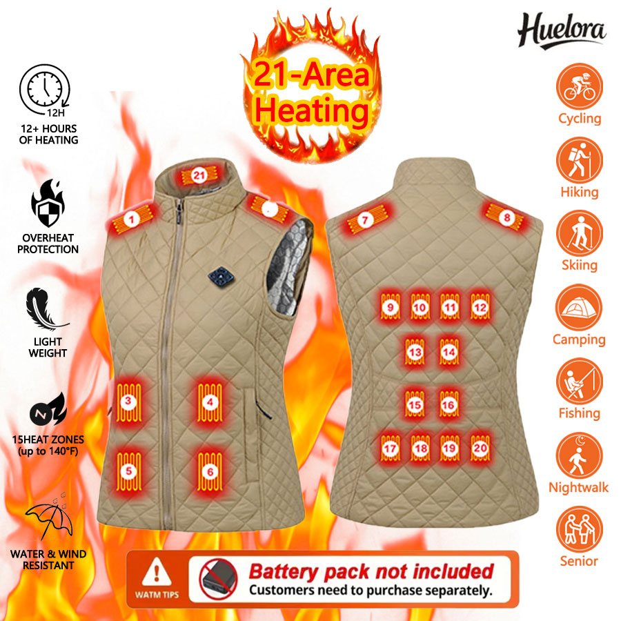 Outdoor Power Equipment - Kamizelka grzewcza Huelora 21, zimowa, damska,