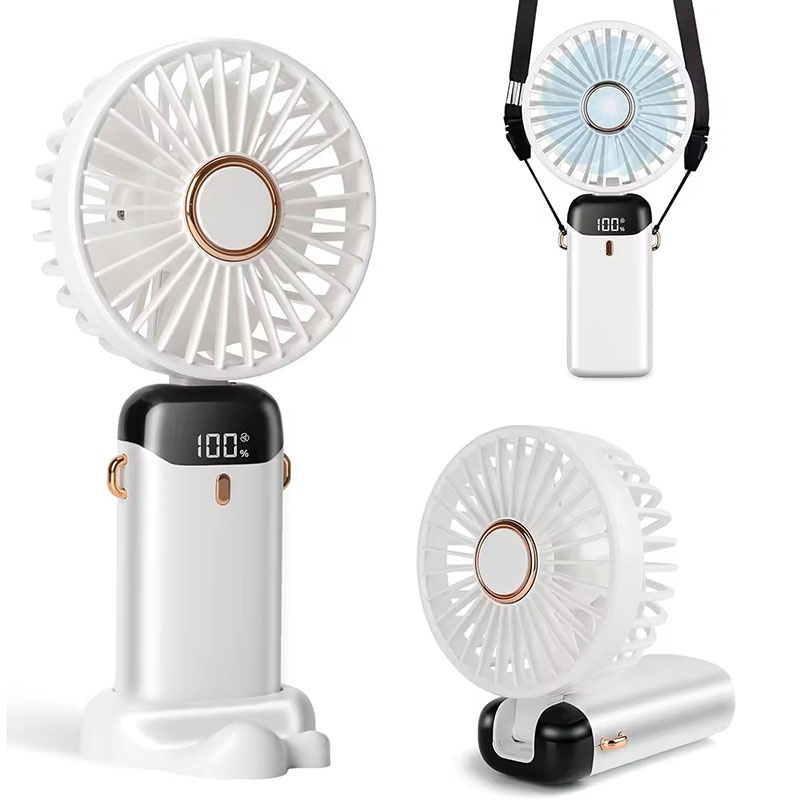 Outdoor Usb Power Bank - Przenośny mini wentylator z 5 prędkościami,