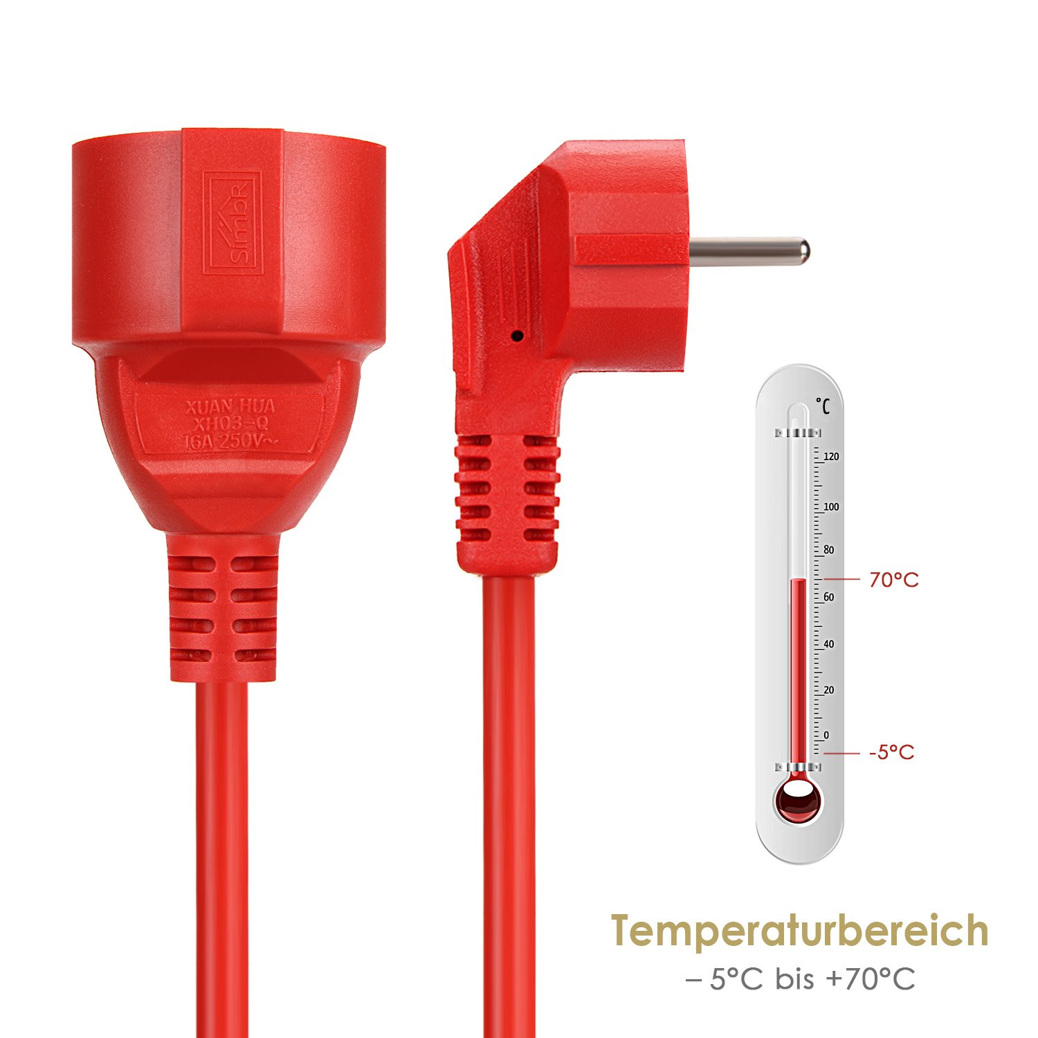 Outdoor Power Quincy - Przedłużacz zasilający 5/10/20m, kabel 16A, gniazda