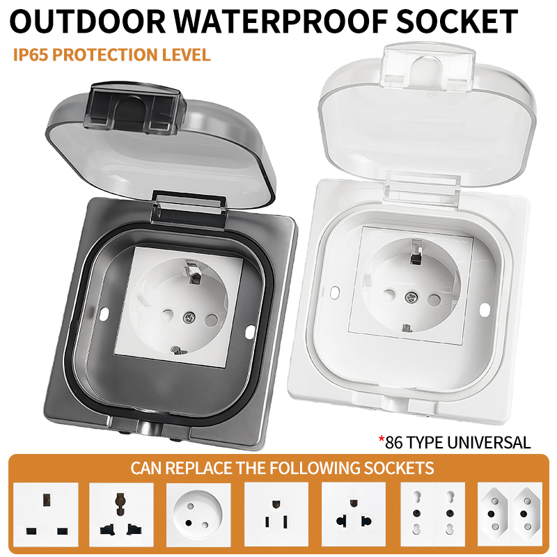 Outdoor Power Outlet - Wodoodporne gniazdo zewnętrzne IP65, gniazdo ścienne