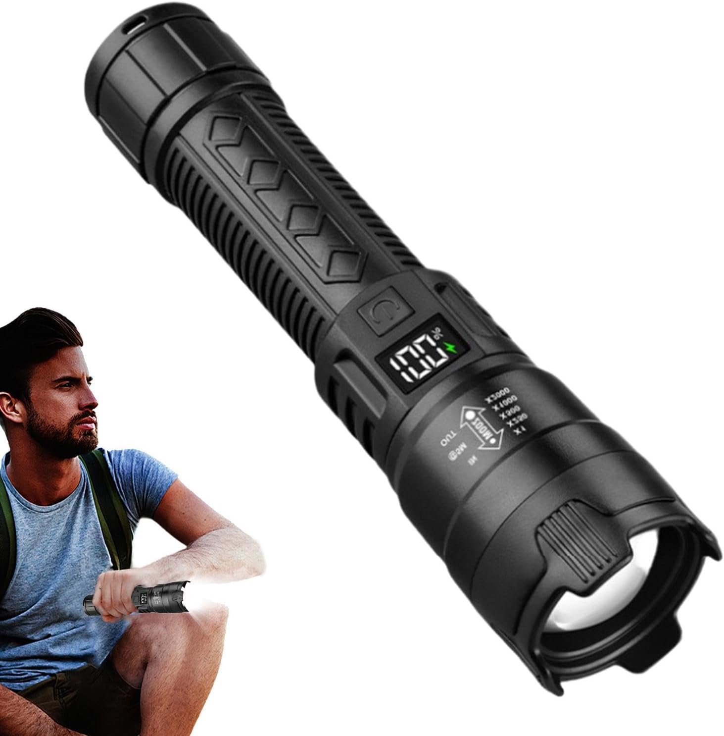 Latarka taktyczna LED 2000LM,  – Outdoor Power Usb recenzja i cena