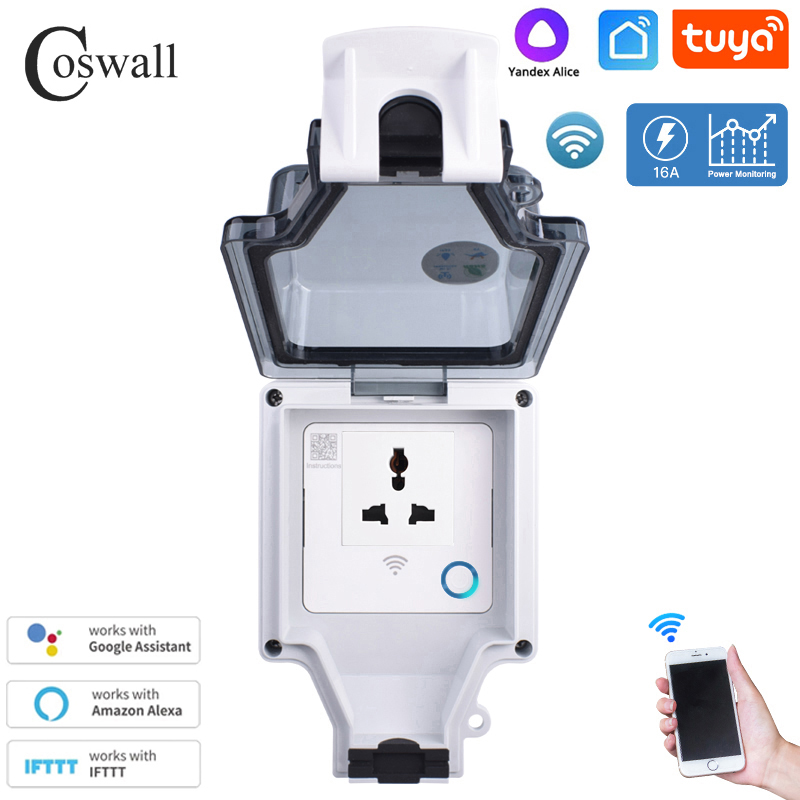 Coswall Tuya głos Wifi sterowa – Outdoor Power Outlet recenzja i cena